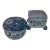 1980s Chinese Blue and White Porcelain Trinket Boxes a Pair For Sale