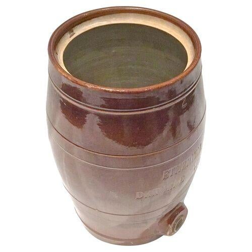 Victorian Antique Barrel Cask Liquor Dispenser For Sale - Image 3 of 5