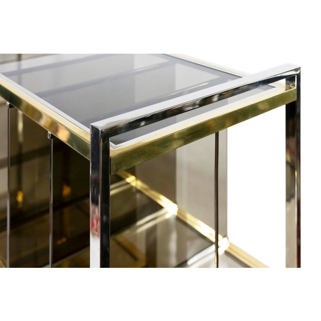 Italian Chrome and Glass Console Table by Serantoni & Arcangeli, 1970s For Sale - Image 4 of 7