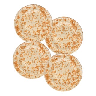 Sharland England Splatter Side Plate - Set of 4, Tan and Ivory For Sale