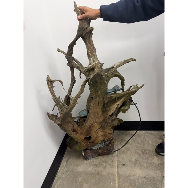 Vintage Copper and Driftwood Naturalistic Fountain For Sale - Image 4 of 17