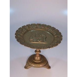 The Compote/Tazza Bronze Neoclassical Greek Art Medallion is an original handmade piece from France, dating back to the...