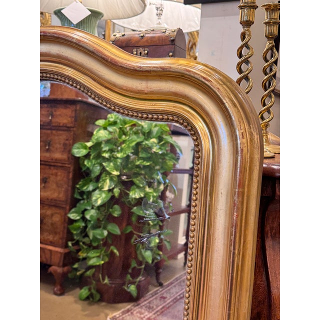 Gold 19th Century French Camel Hump Mirror For Sale - Image 8 of 12