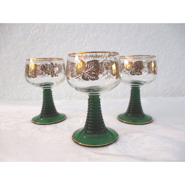 Mid-Century Roemer Wine Glasses, S/5 For Sale - Image 4 of 6