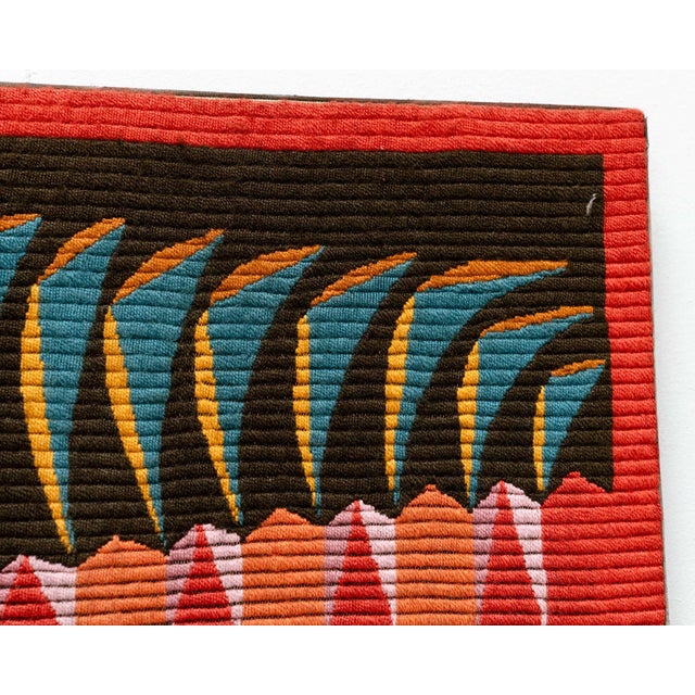 Modern P.Lobel, Canvas Rooster, 1950s, Textile and Wool For Sale - Image 3 of 8