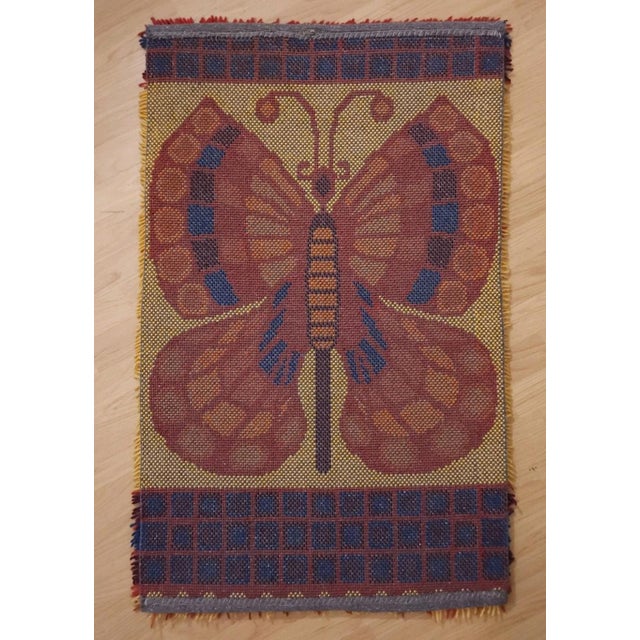Danish Rya Tapestry Wool Wall Rug by Ege Taepper, Denmark, 1970s For Sale - Image 4 of 8