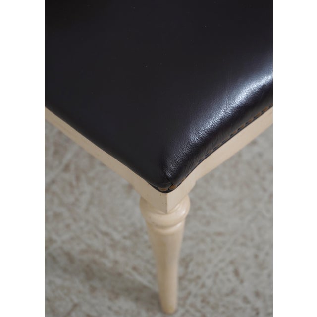 Animal Skin Set of 8 Hickory White Country French Dining Chairs For Sale - Image 7 of 18