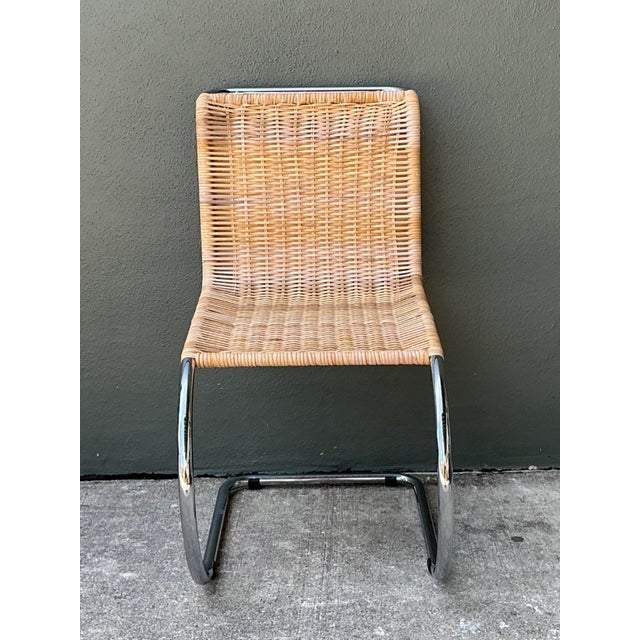 This iconic vintage MR chair, designed by Mies van der Rohe for Knoll, is a masterful expression of Bauhaus modernism and...