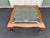 Wood Ethan Allen Inspired French Country Leaded Glass Maple Coffee Table For Sale - Image 7 of 12