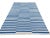 Handmade Sky Blue and White Cotton Vegetable Dyed Striped Rug - 12'x15' For Sale - Image 9 of 10