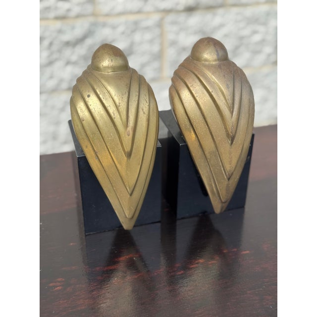 Vintage Sculptural Brass Bird Bookends on Black Bases, Pair For Sale - Image 10 of 12