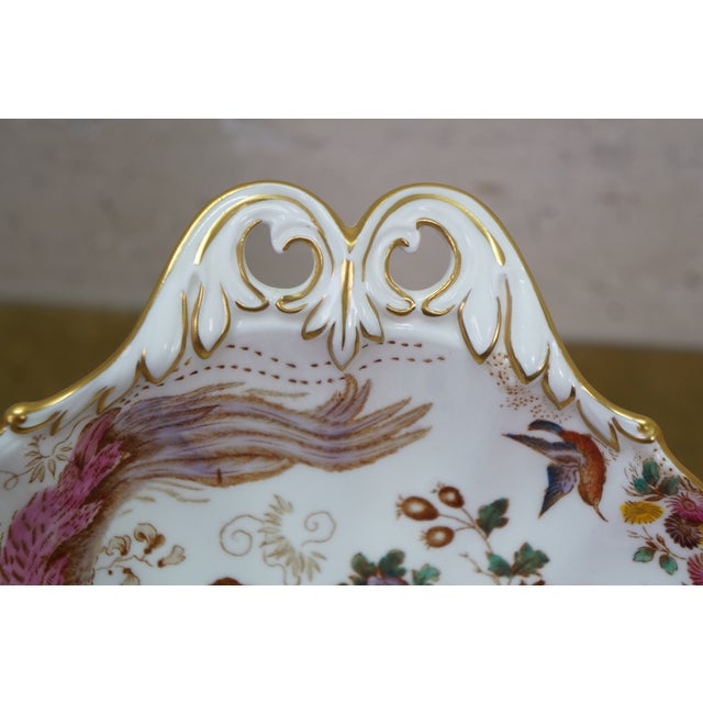 Vintage Royal Crown Derby Olde Avesbury Phoenix Footed Dish Compote For Sale - Image 9 of 14