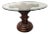 Round Pedistal Italian Carved Walnut Dining or Center Table, 1950s For Sale
