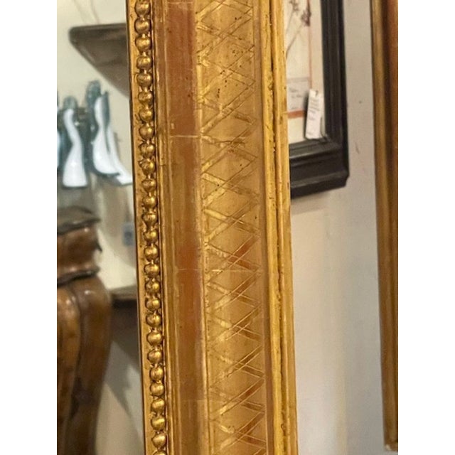 19th Century French Louis Phillipe Mirror With X Pattern Frame For Sale - Image 5 of 9