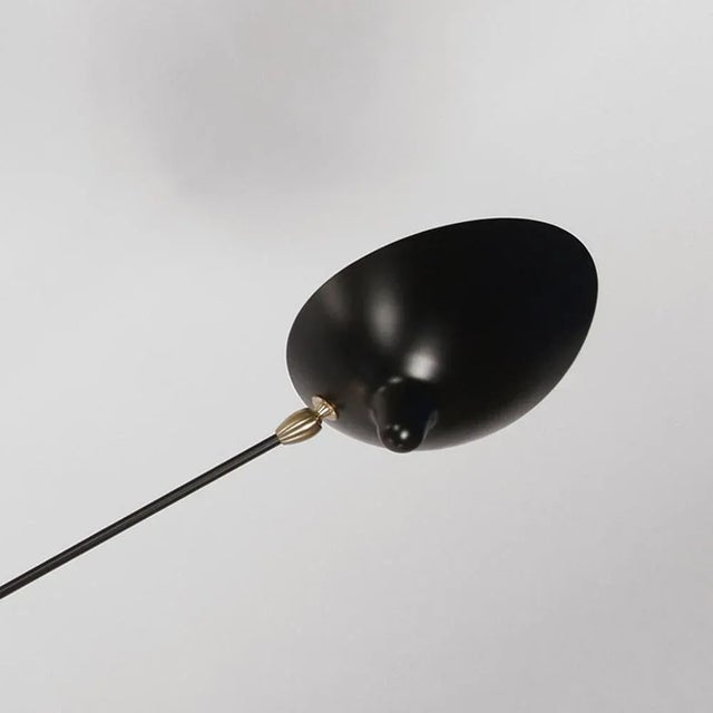 Not Yet Made - Made To Order Mid-Century Modern Black Seven Fixed Arms Spider Wall Ceiling Lamp from Serge Mouille For Sale - Image 5 of 11