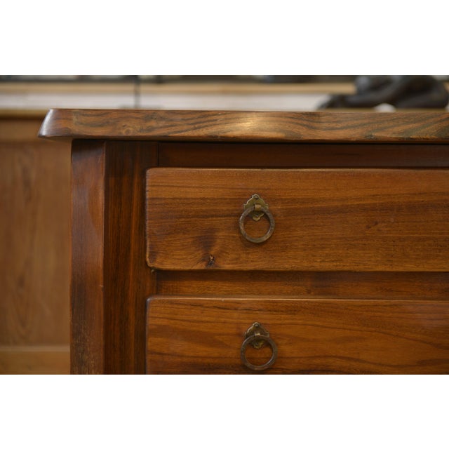 Brutalist Chest of 3 Drawers in Elm, 1960s For Sale - Image 4 of 11