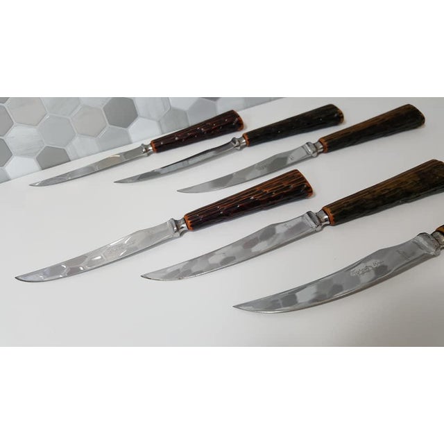 Vintage 1960s Washington Serrated Blades Steak Knives Set of 6