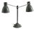 Vintage French Double-Shade Desk Lamp from Jumo, 1940s For Sale