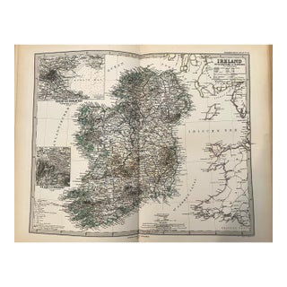 1877 Stieler Map of Ireland For Sale