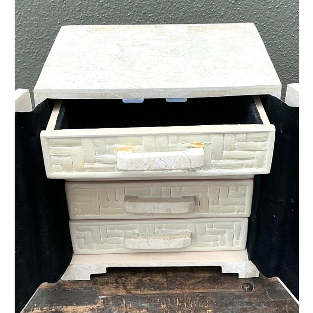 Contemporary Vintage Tessellated Stone Jewelry Box For Sale - Image 3 of 12