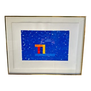 "Blue Chair" Lithograph by Per Arnoldi For Sale