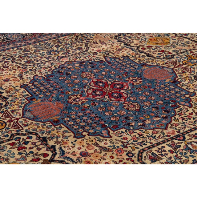 1920s 1920s Classic Handmade Antique Persian Tabriz Wool Rug With Allover Design For Sale - Image 5 of 7