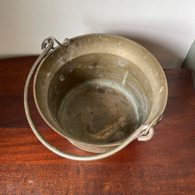 Late 19th Century Antique Brass Bucket For Sale - Image 4 of 7