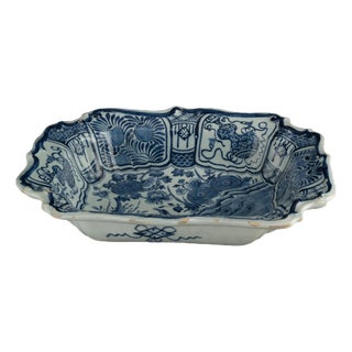 Delft Blue and White Chinoiserie Bowl, 1760s For Sale