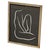 Contemporary 1970s Framed Minimalist Abstract White Line Figure Artwork on Black Background. For Sale - Image 3 of 10