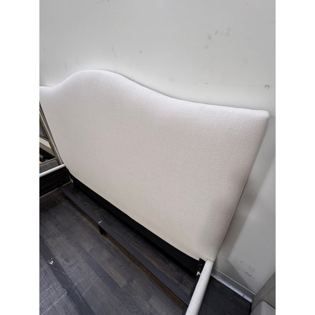 Eastern King Size Pottery Barn Raleigh Bed Frame For Sale - Image 10 of 12