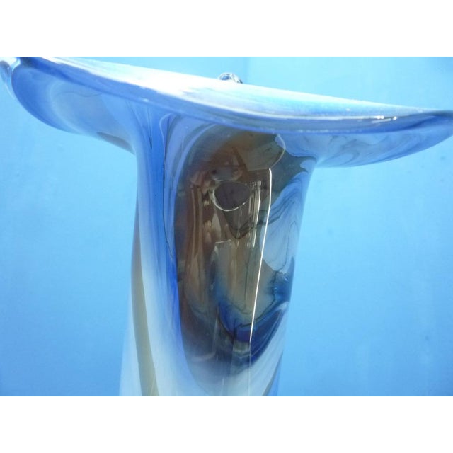 Hand Blown Glass Vase from Obersdorfer Glashütte, 1970s For Sale - Image 4 of 9