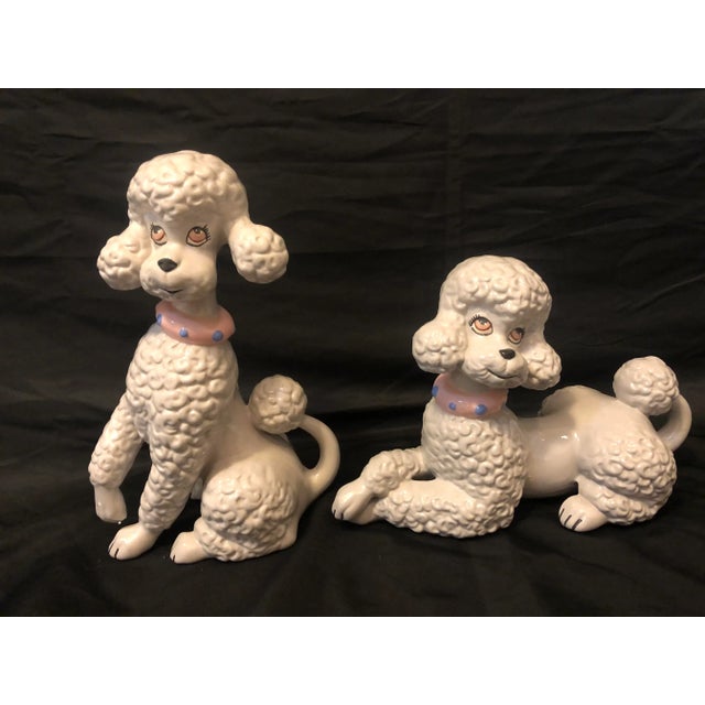1950s 1950s Vintage French Poodles Figurines - a Pair For Sale - Image 5 of 7
