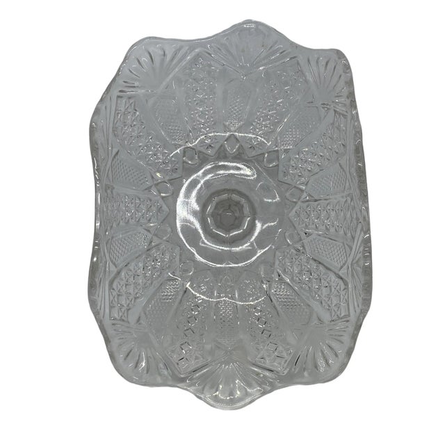 Transparent Late 19th Century American Pattern Pressed Glass Footed Banana Stand For Sale - Image 8 of 13