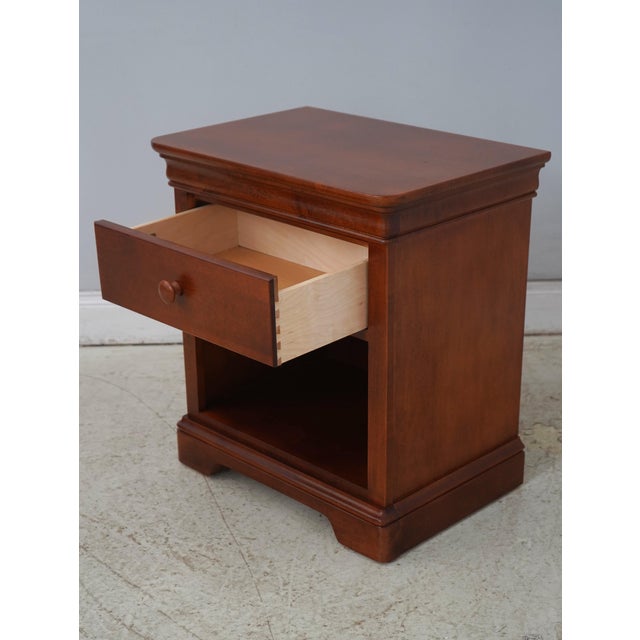 Traditional Stanley Young America Cherry Nightstand For Sale - Image 3 of 17