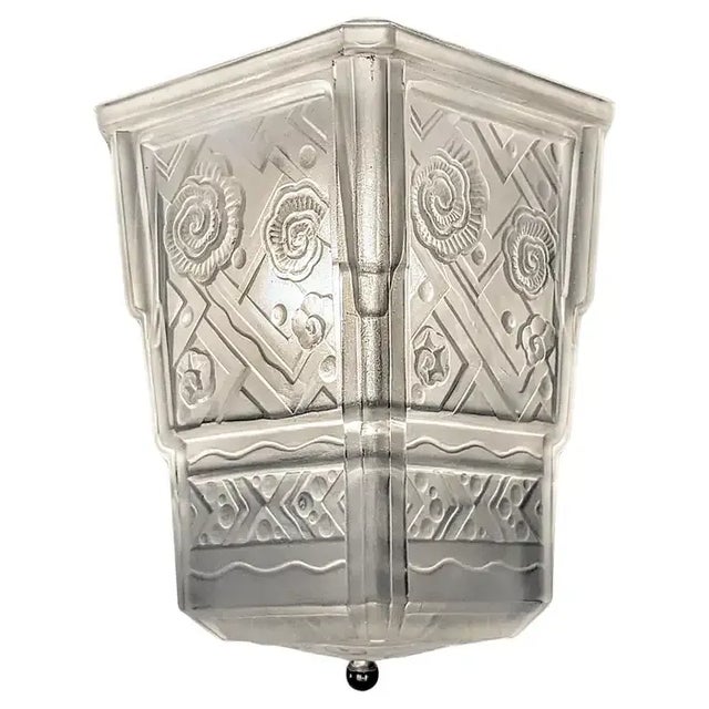 Silver 1930s French Art Deco Flush Mount by Sabino For Sale - Image 8 of 10