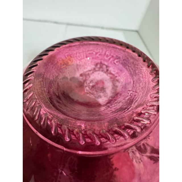 Mid 20th Century Italian or Bohemian Cranberry Glass Perfume Bottle For Sale - Image 5 of 6