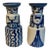 M. A. Hadley Country Scene Blue Bride & Groom Candlestick Holders- Set of 2 For Sale