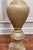 French Baroque Style Taupe Distressed Painted Solid Wood Floor Candlesticks/Plant Stands, a Pair For Sale - Image 12 of 12