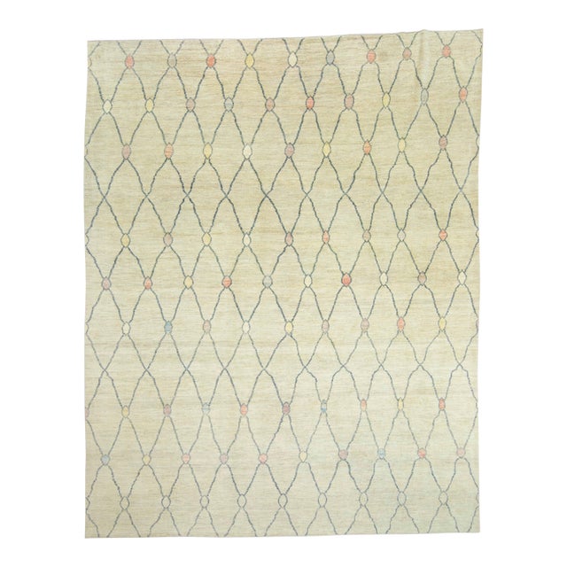 Turkish Oushak Rug 12'5" x 15'7" #18503 For Sale