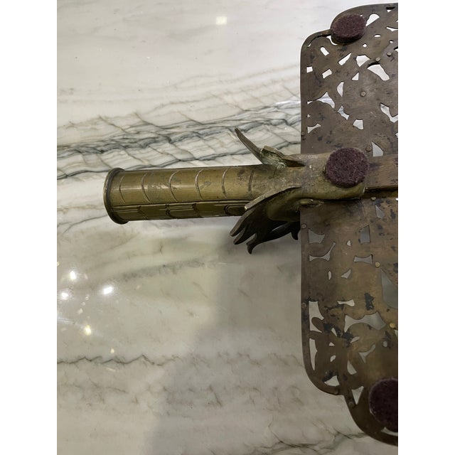 Antique Chinese 19th Century Votive Pole Arm Fan Shape Temple Standard For Sale - Image 11 of 12