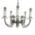 1940s Art Deco Chandelier, Eight Arm, Bakelite & Chrome, 34x31 Inches For Sale
