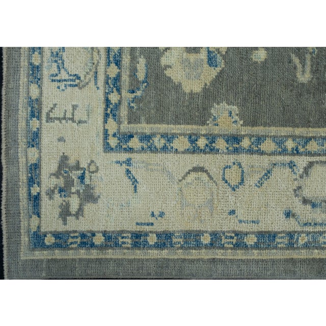 Turkish Oushak Square Rug 5'3" x 5'10" #17042 For Sale - Image 4 of 8