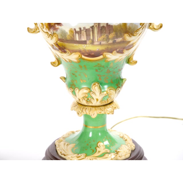 Early 20th Century Royal Worcester Hand-Painted and Gilt Porcelain Table Lamps For Sale In New York - Image 6 of 12