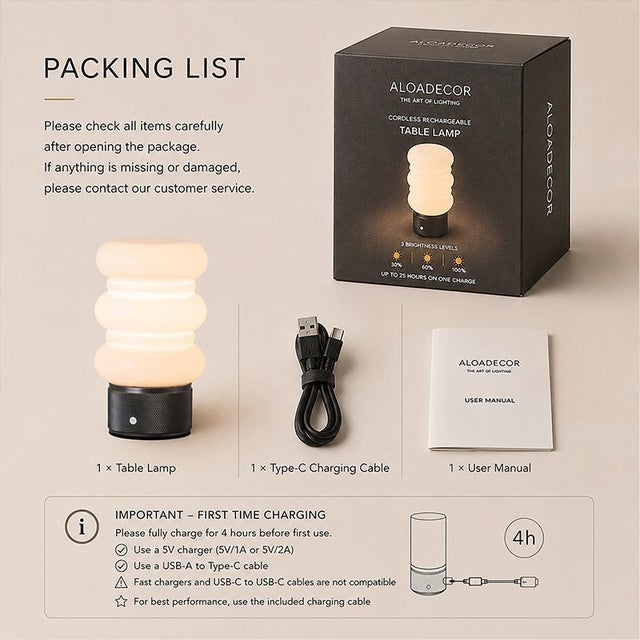Metal Aloadecor Modern Small Opal Glass Cordless Rechargeable Table Lamp 3-Level Dimmable Led Bedside Lamp For Sale - Image 7 of 11