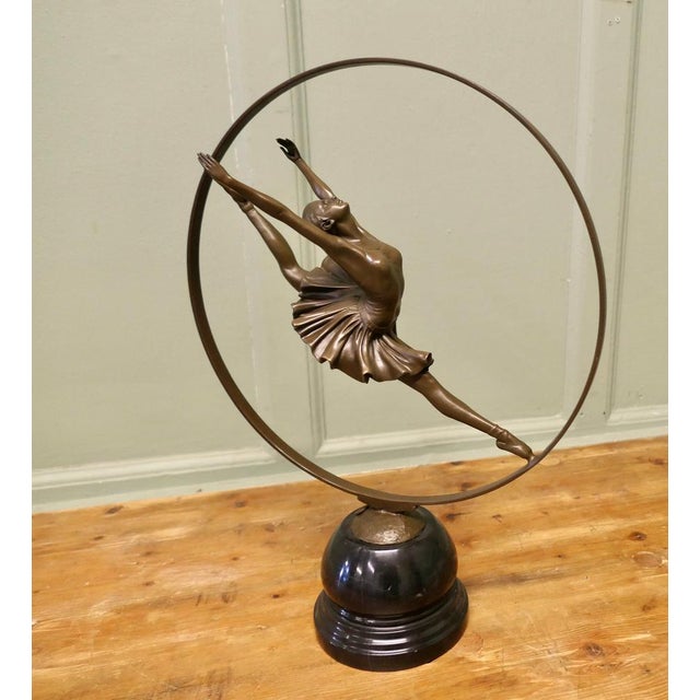 Metal Pierre Collinet, Art Deco Ballerina Dancer, 1930, Bronze For Sale - Image 7 of 9