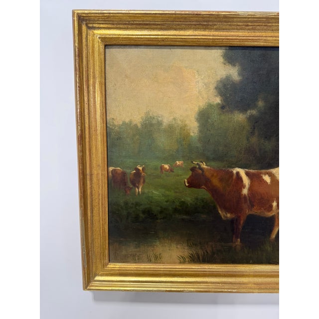 Late 19th Century 19th Century, Circle of Henry William Banks Davis r.a "Cattle in Pasture" For Sale - Image 5 of 11