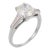 Mid Century Gia 1.51 Carat Old Mine Cut Diamond Platinum Engagement Ring, Size 4.25 For Sale