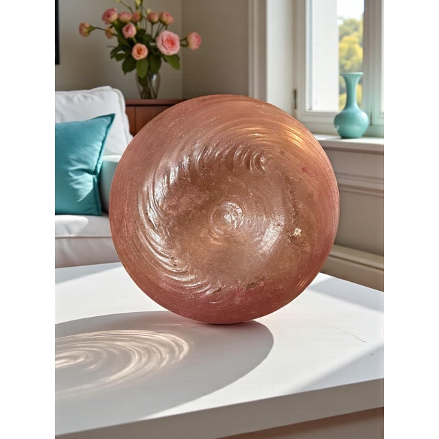 Late 20th Century Large Billy Moon Blown Glass Ewer-Studio Art Glass-Sculptural Vessel-Modern-Pink For Sale - Image 9 of 10