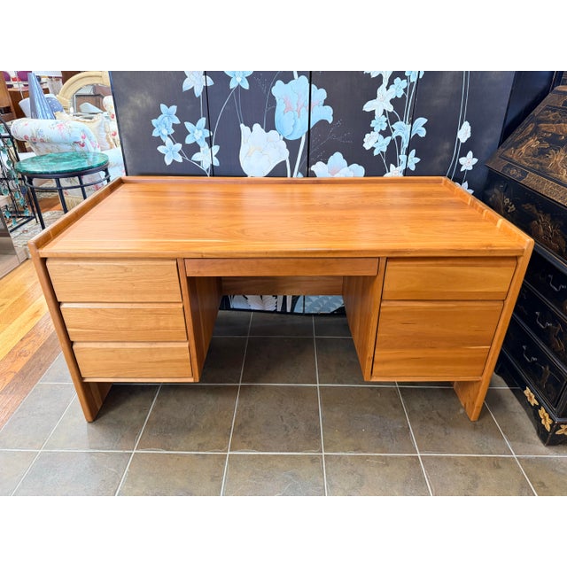 Pompanoosuc Mills Solid Cherry Executive Desk For Sale - Image 9 of 9