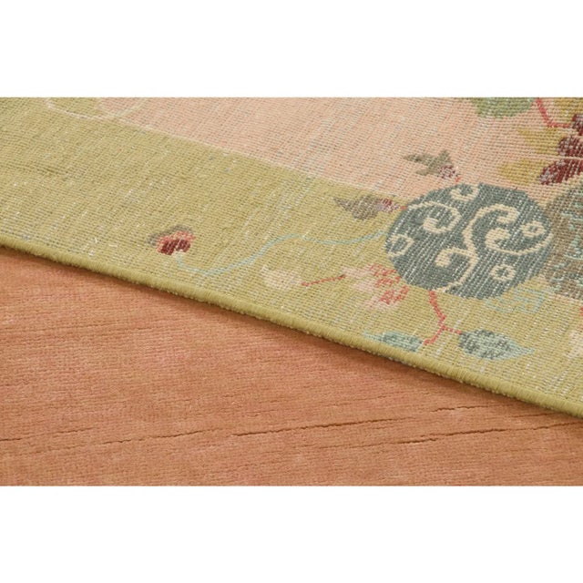 Textile Contemporary Chinese Art Deco Style Square Wool Rug by Rug & Kilim For Sale - Image 7 of 8